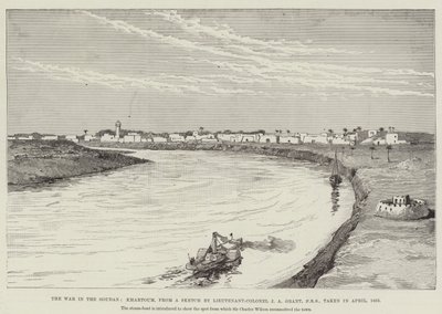 La guerra nel Sudan, Khartoum (incisione) da English School
