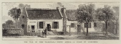 La guerra nel Transvaal, Sud Africa, un negozio a Lydenberg da English School