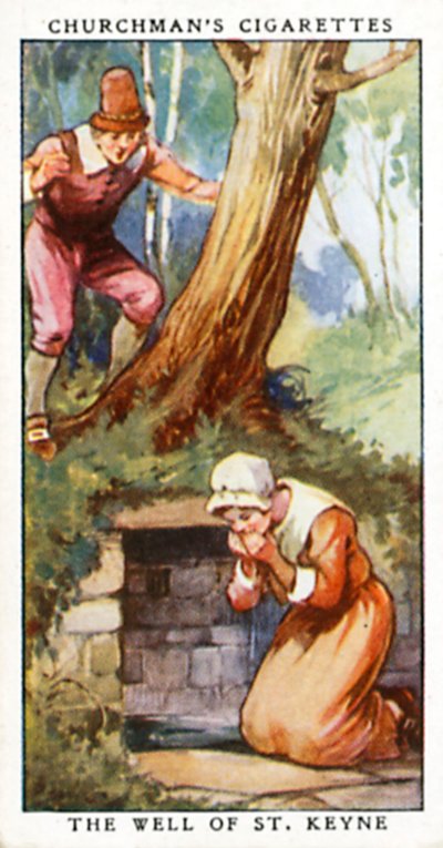 Il pozzo di St Keyne (litografia a colori) da English School