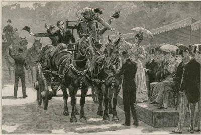 La parata dei cavalli da tiro del Lunedì di Pentecoste a Regents Park; La Principessa May presenta i distintivi da English School