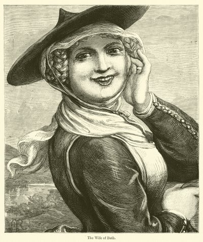 La Moglie di Bath (incisione) da English School