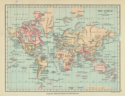 Il mondo (litografia a colori) da English School