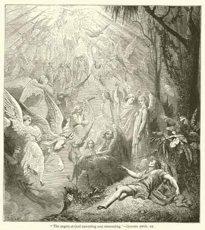 Gli angeli di Dio che salgono e scendono, Genesi, xxviii da English School