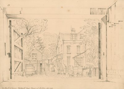 Il retro della casa di George Gibberts a Putney, settembre 1872 da English School