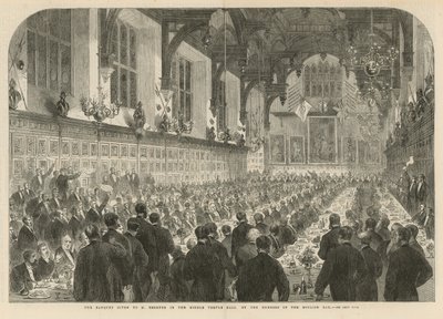 Il banchetto dato a M. Berryer nella Middle Temple Hall da English School