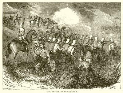 La battaglia di Ferozeshah (1845) da English School