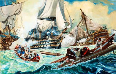 La Battaglia di Trafalgar da English School