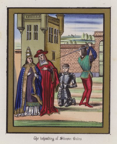La decapitazione di Sir Silvester Budes da English School