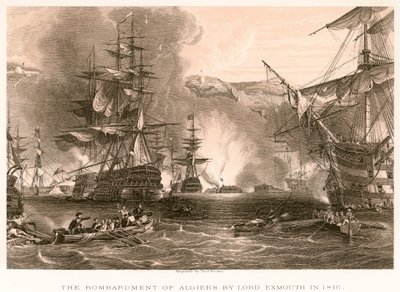 Il bombardamento di Algeri da parte di Lord Exmouth nel 1816 da English School