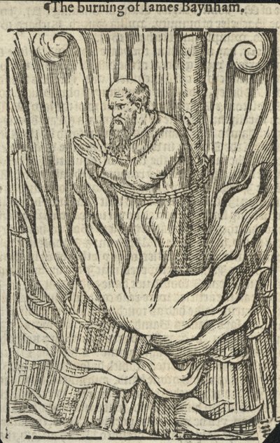 Il rogo di James Baynham (incisione) da English School