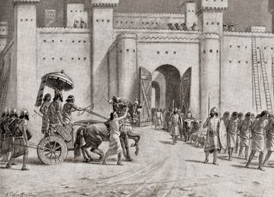 La presa di Damasco nel 732 a.C. da parte di Tiglath-Pileser III, da Hutchinson