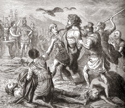 La cattura di Teutobochus, un leggendario gigante e re dei Teutoni, da Ward and Lock