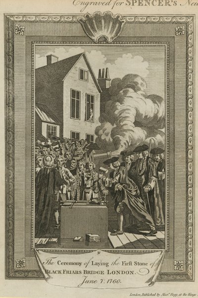 Cerimonia di posa della prima pietra del ponte di Blackfriars da English School