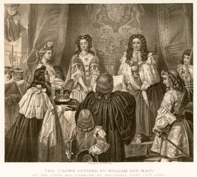La corona offerta a Guglielmo e Maria da English School