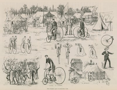 Il campo dei ciclisti ad Alexandra Park da English School