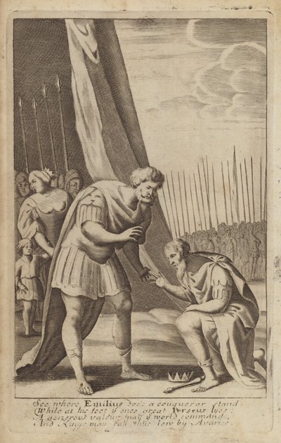 Il Perseus sconfitto ai piedi di Lucius Aemilius Paullus nelle Guerre Macedoni da English School