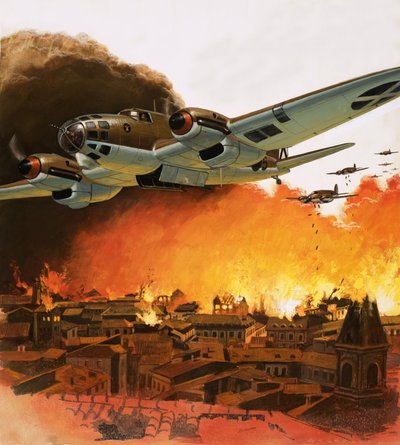 La distruzione di Guernica durante la guerra civile spagnola da English School