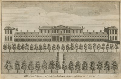Prospetto est delle case di beneficenza degli Haberdashers da English School