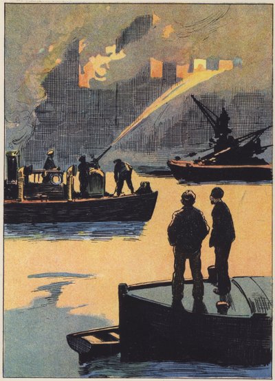 I vigili del fuoco al lavoro sul fiume da English School