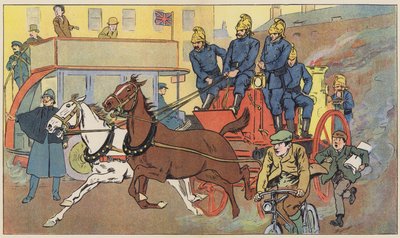 Il camion dei pompieri che corre al salvataggio da English School
