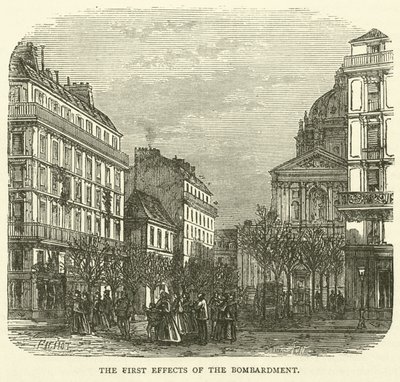 I primi effetti del bombardamento, novembre 1870 da English School