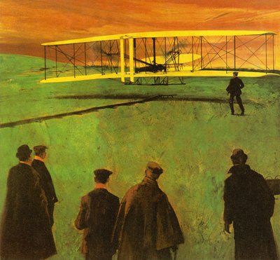 Il primo volo dei Fratelli Wright a Kitty Hawk da English School