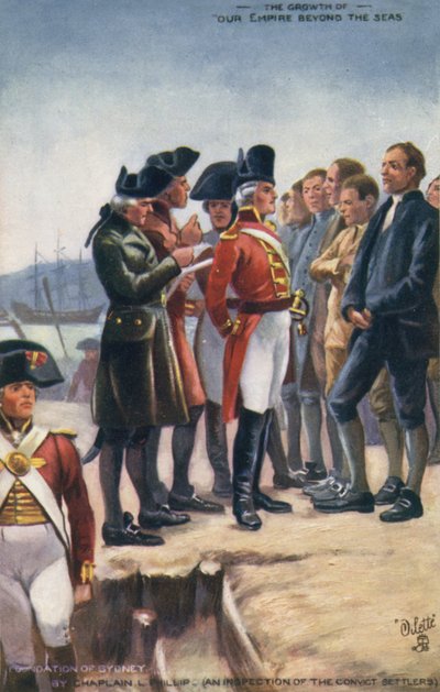 La fondazione di Sydney, Australia, 1788 da English School