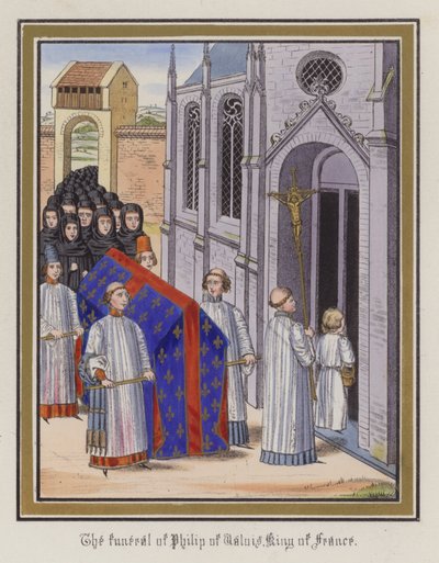 Il funerale di Filippo di Valois, Re di Francia da English School
