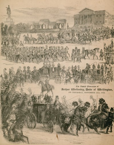 Il corteo funebre di Arthur Wellesley, il Duca di Wellington, il 18 novembre 1852 da English School