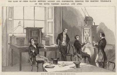 La partita di scacchi giocata tra Londra e Portsmouth, tramite il telegrafo elettrico da English School