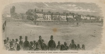 La grande partita di cricket al Lords Ground da English School