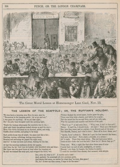 La grande lezione morale alla prigione di Horsemonger Lane da English School