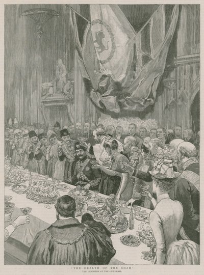 La salute dello Scià; Il pranzo al Guildhall, Londra da English School