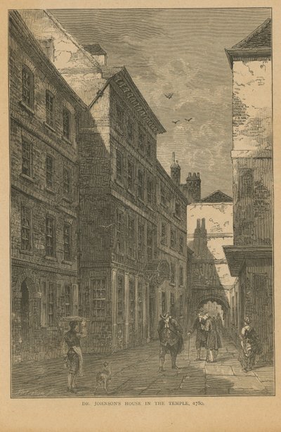 La casa del Dr Johnson in Inner Temple Lane da English School