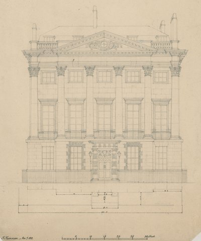 La casa del signor Scotmother, Cavendish Square, Londra da English School