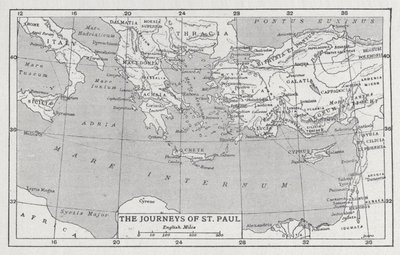 I viaggi di San Paolo (litografia) da English School