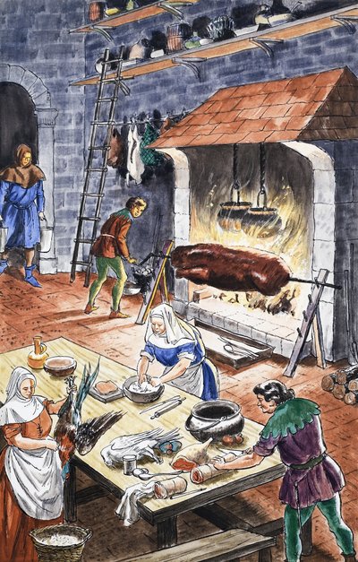 La cucina dei tempi antichi da English School