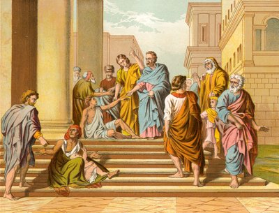 Il paralitico guarito da Pietro e Giovanni da English School