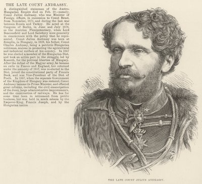 Il defunto Conte Julius Andrassy da English School