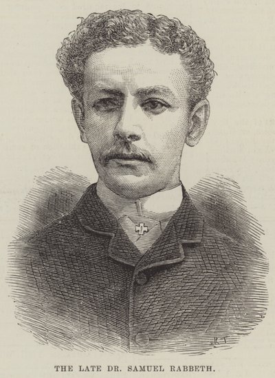 Il defunto Dr Samuel Rabbeth (incisione) da English School