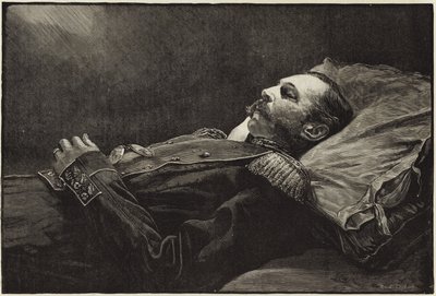 Il defunto Imperatore Alessandro II di Russia dopo la morte da English School