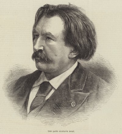 Il defunto Gustave Doré (incisione) da English School