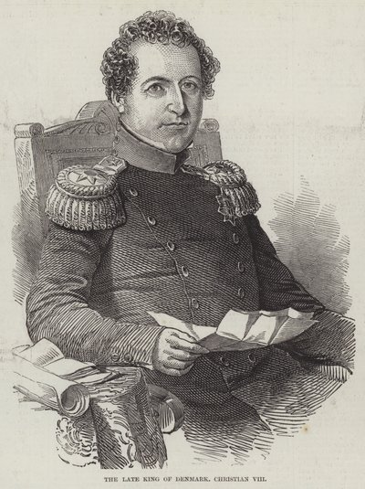 Il defunto re di Danimarca, Cristiano VIII da English School