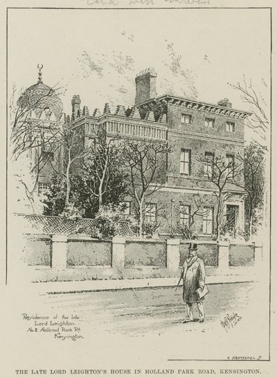 Casa del defunto Lord Leighton in Holland Park Road, Kensington, Londra da English School