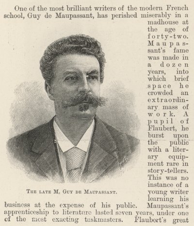 Il defunto M Guy de Maupassant da English School