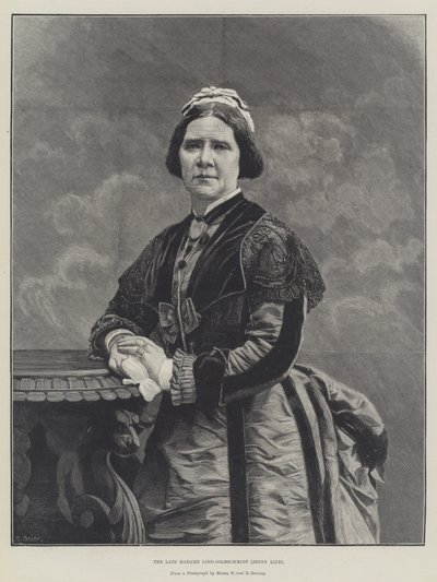 La defunta Madame Lind-Goldschmidt, Jenny Lind (incisione) da English School