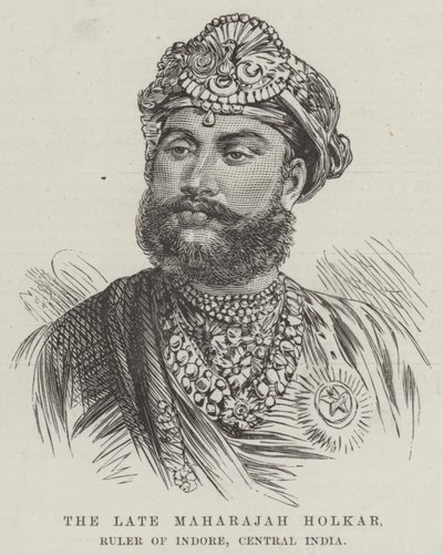 Il defunto Maharajah Holkar, sovrano di Indore, India centrale da English School