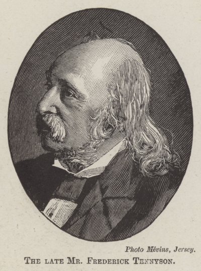 Il defunto signor Frederick Tennyson (incisione) da English School