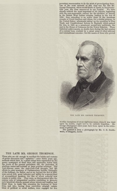 Il defunto signor George Thompson da English School