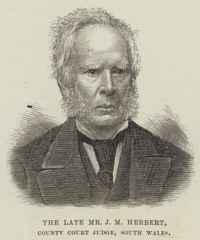 Il defunto signor J M Herbert, giudice della contea, Galles del Sud da English School